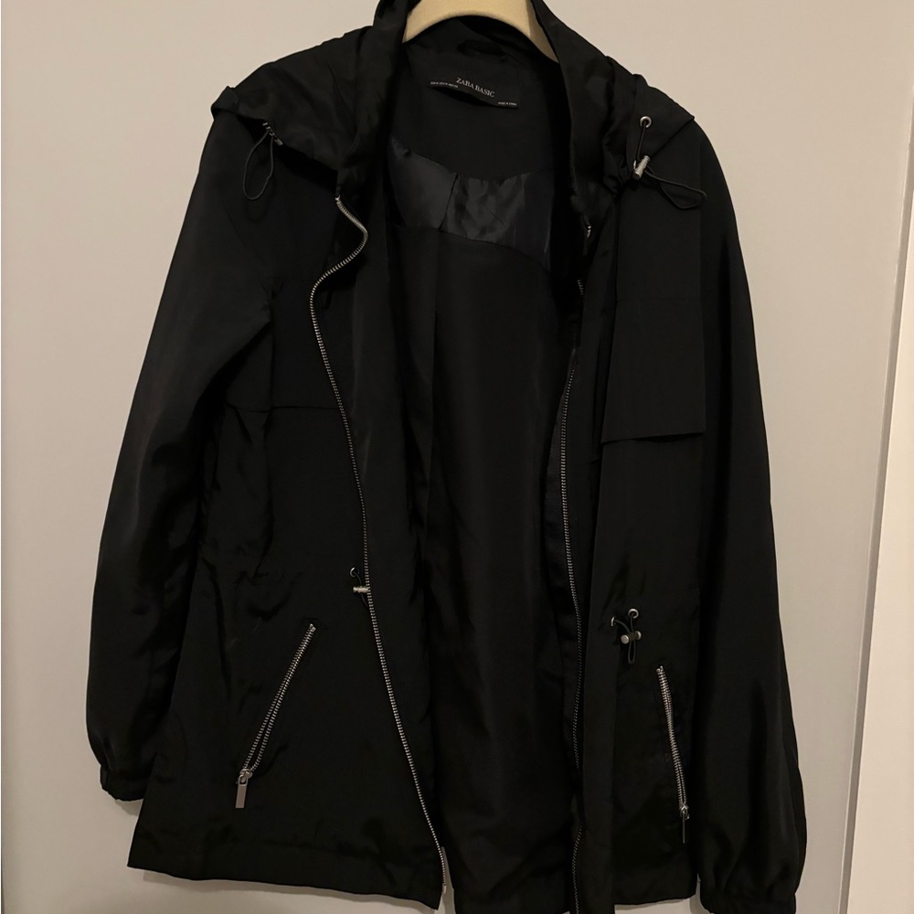 Zara Women’s Black Rain Jacket